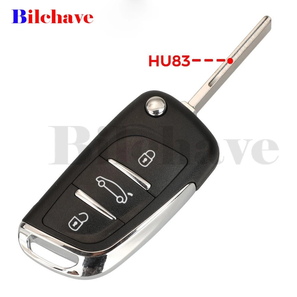 jingyuqin ID46 433Mhz FSK/ASK Filp Remote Key CE0523 CE0536 fob For Peugeot 207 Partner Citroen C2 C3 C4 C5 Berlingo Picasso