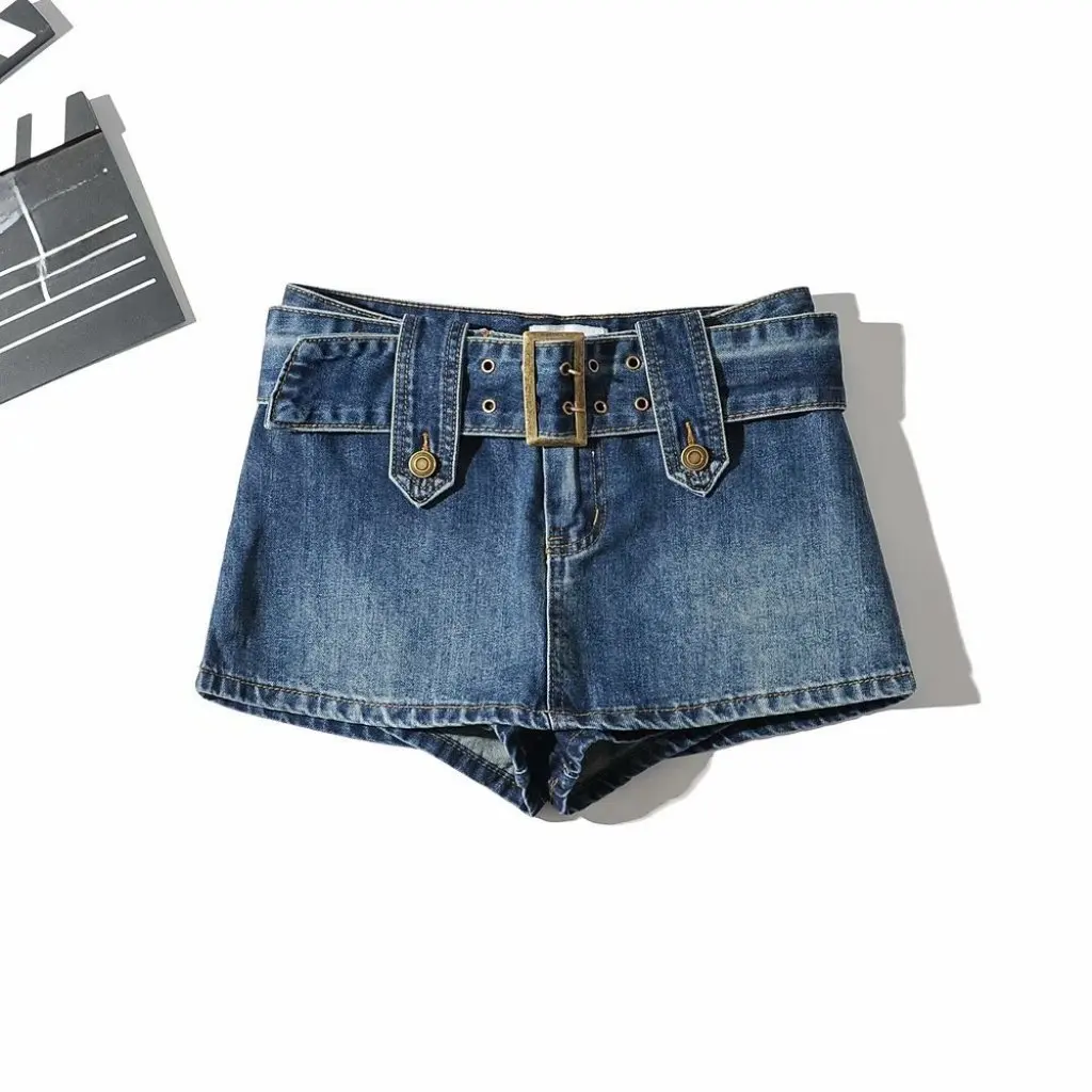 

Retro High Waist Denim Skirt for Women Slimming A-Line Hip Summer Trendy Hot Girl Skirt Wholesale