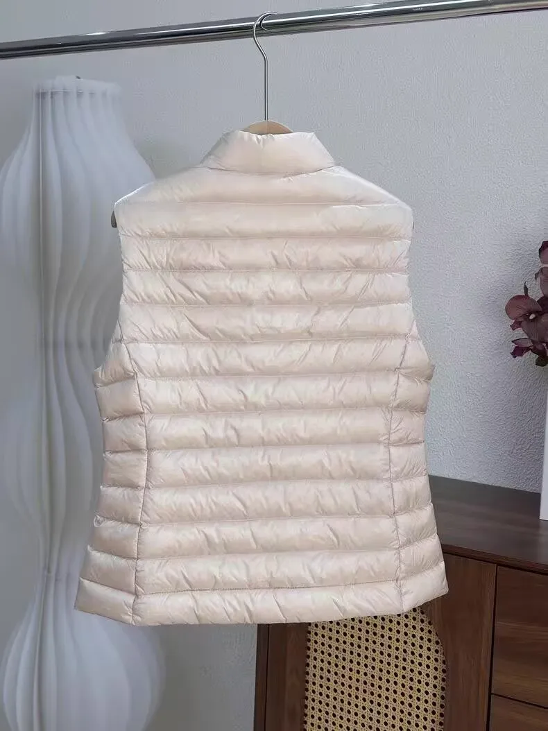 2026 Winter New 90% White Duck Down High end Vest Stand up Collar Down Vest for Women Horse Clip Bottom Jacket Coat