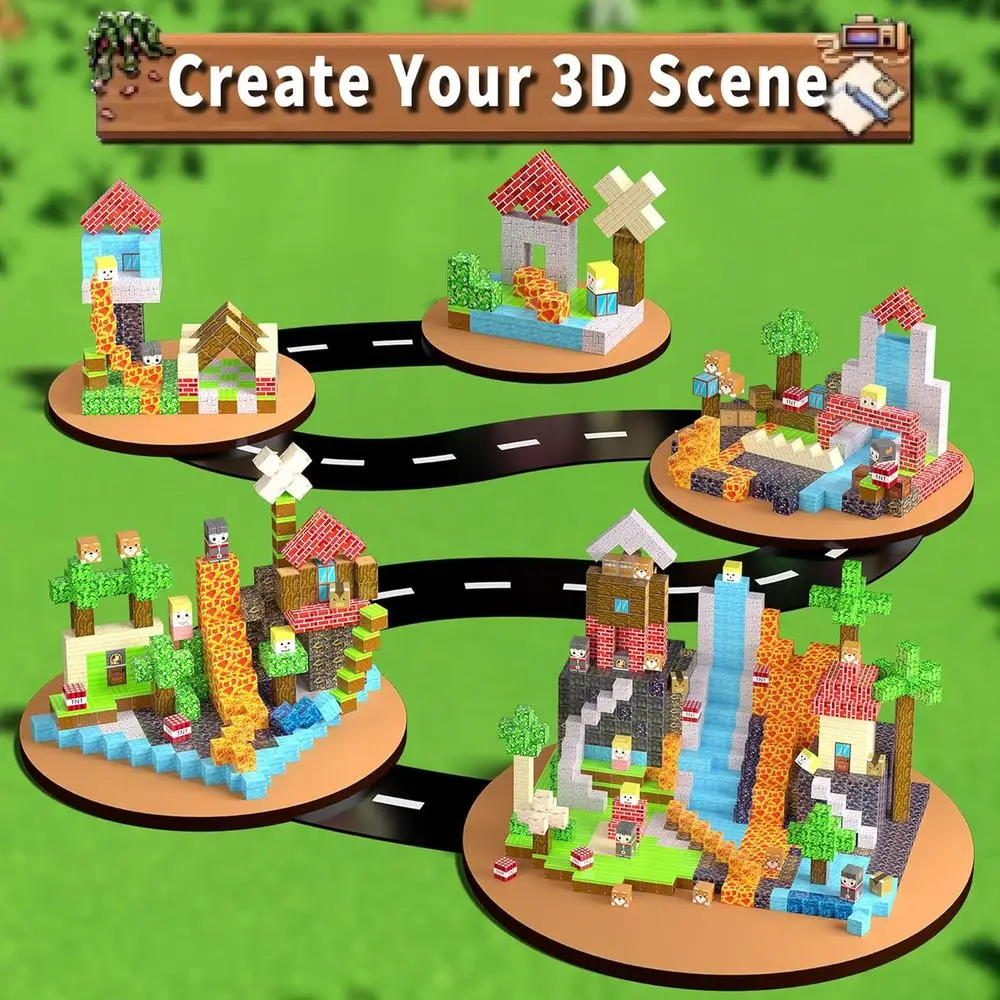 300-teiliges mehrfarbiges 3D-Baustein-Set, pädagogisches STEM-Konstruktionsspielzeug