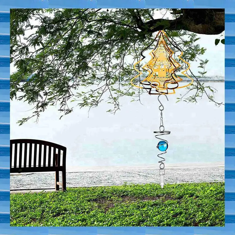 

AT53 10 шт. спиральные колокольчики хрустальный шар ветровая спиннер подвески вращающийся крючок колокольчик хвост для украшения дома и сада