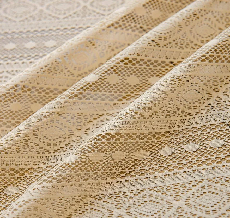 Custom Size Modern Simple American Hollow Tulle Curtains for Living Dining Room Bedroom White Tulle Fashion Window Decor