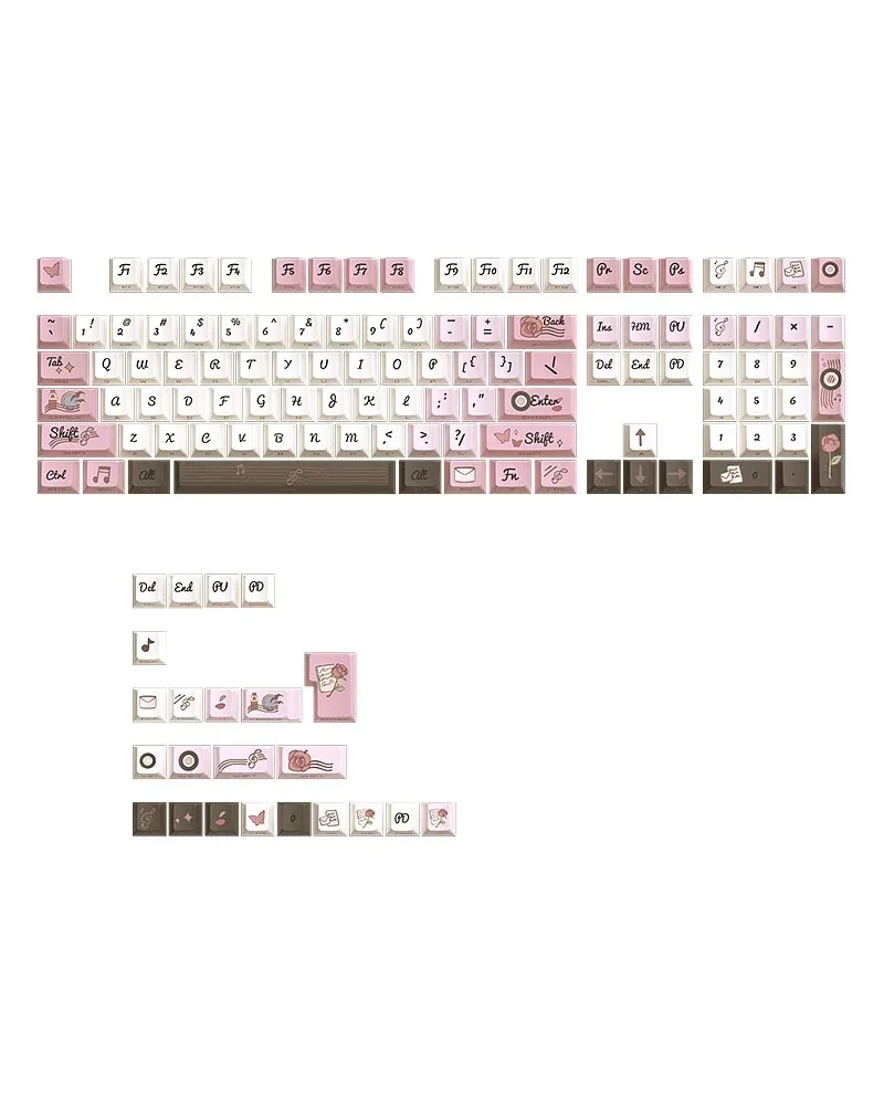 

Memory Pattern Side Carved Keycap Full Mini Set Thermal Sublimation Magnetic Axis Design DIY PBT Material Original Height 125 Ke