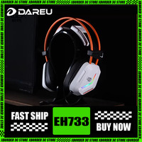 DAREU EH733 Wireless Headphone Three Mode Low Latency Light Weight FPS Gaming Headset Earphone Customize Pc Gamer Accessories