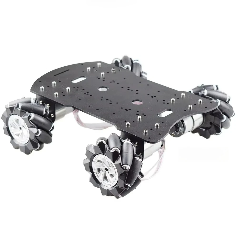 With 4pcs Encoder Motor 15KG Load Metal Omni Mecanum Wheel Robot Car Chassis Kit