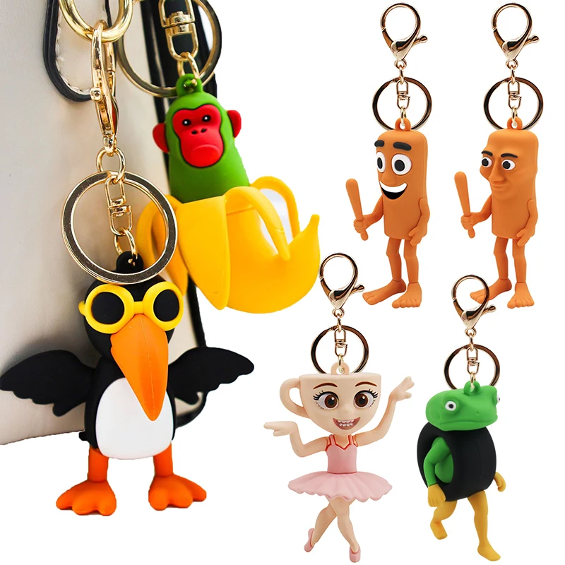 

Аниме Tung Tung Sahur брелок фигурка мультфильм кофейная чашка фигурки кукла Tralalero Tralala акула брелок кулон брелок игрушки