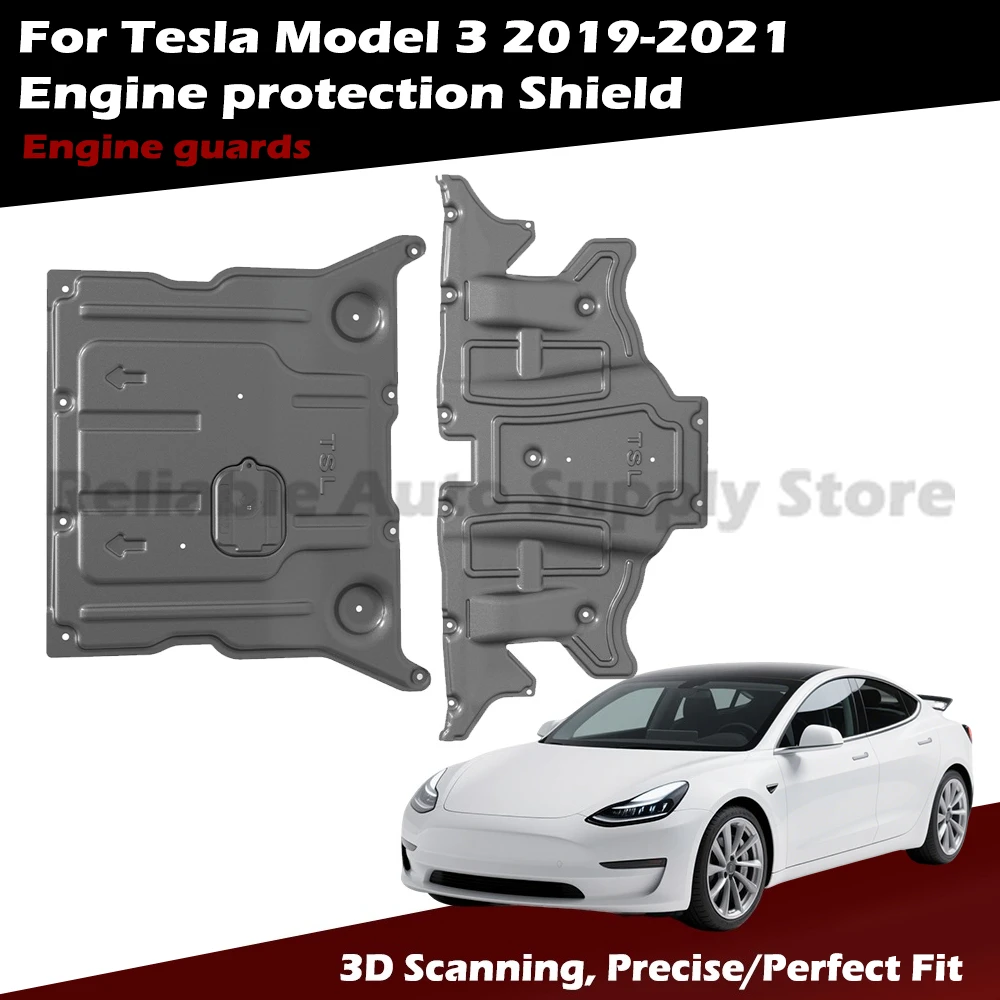 

3D Scanned Engine Skid Plate Engine Shield for Tesla Model 3 2019-2021, Elite Protection System, Total Security Coverage
