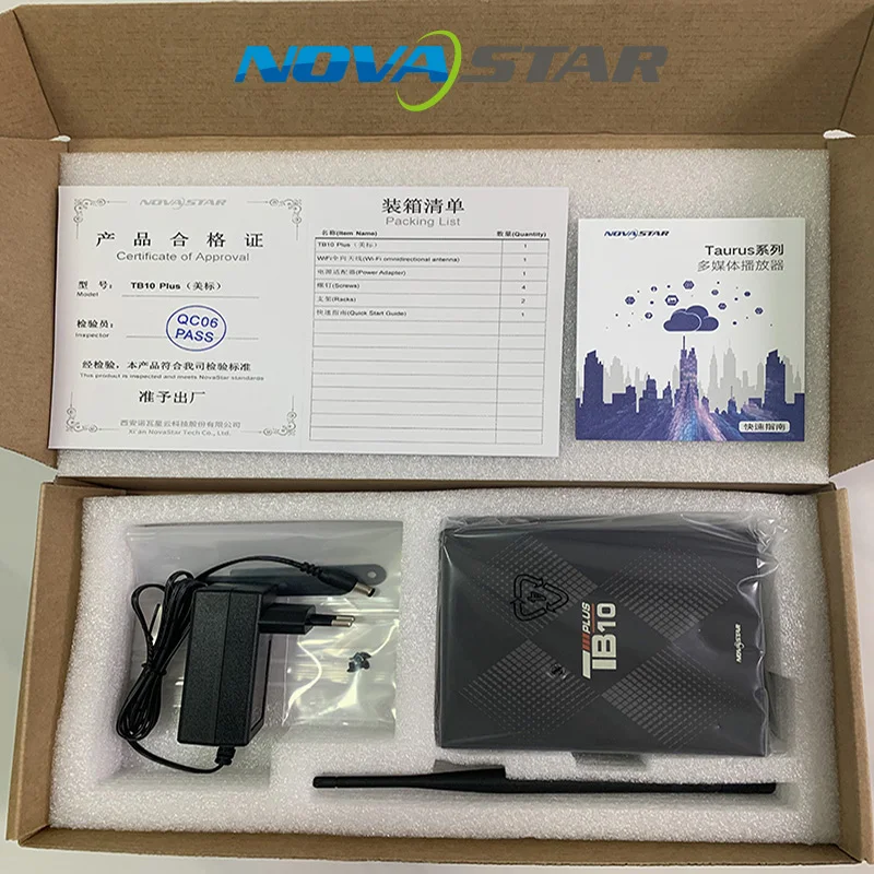 TB10 Plus LED لافتات رقمية Novastar كامل اللون HUB75 LED لوحة SMD DIP LED مشغل حائط الفيديو LED شاشة عرض وحدة تحكم