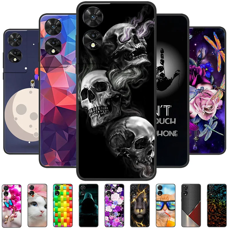 Para tcl 50 xe 5g caso capa fundas preto macio silicone tpu capa de telefone protetora para tcl 50 xe nxtaper 5g pára-choques escudo coque