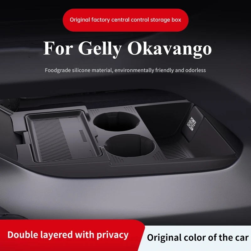 

2025 для Geely Okavango, силиконовая центральная консоль ниже ящика для хранения, органайзер для центрального управления, коврик для салона автомобиля