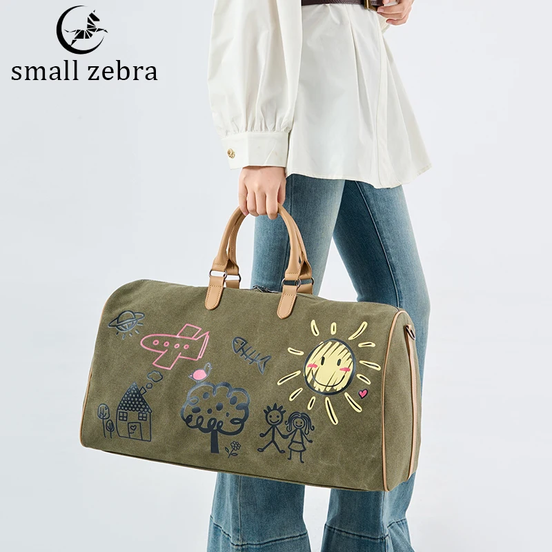 

2025 New Cartoon Printed Large Capacity Short-distance Travel Bag Handbag Fashion High-end Fitness Bag