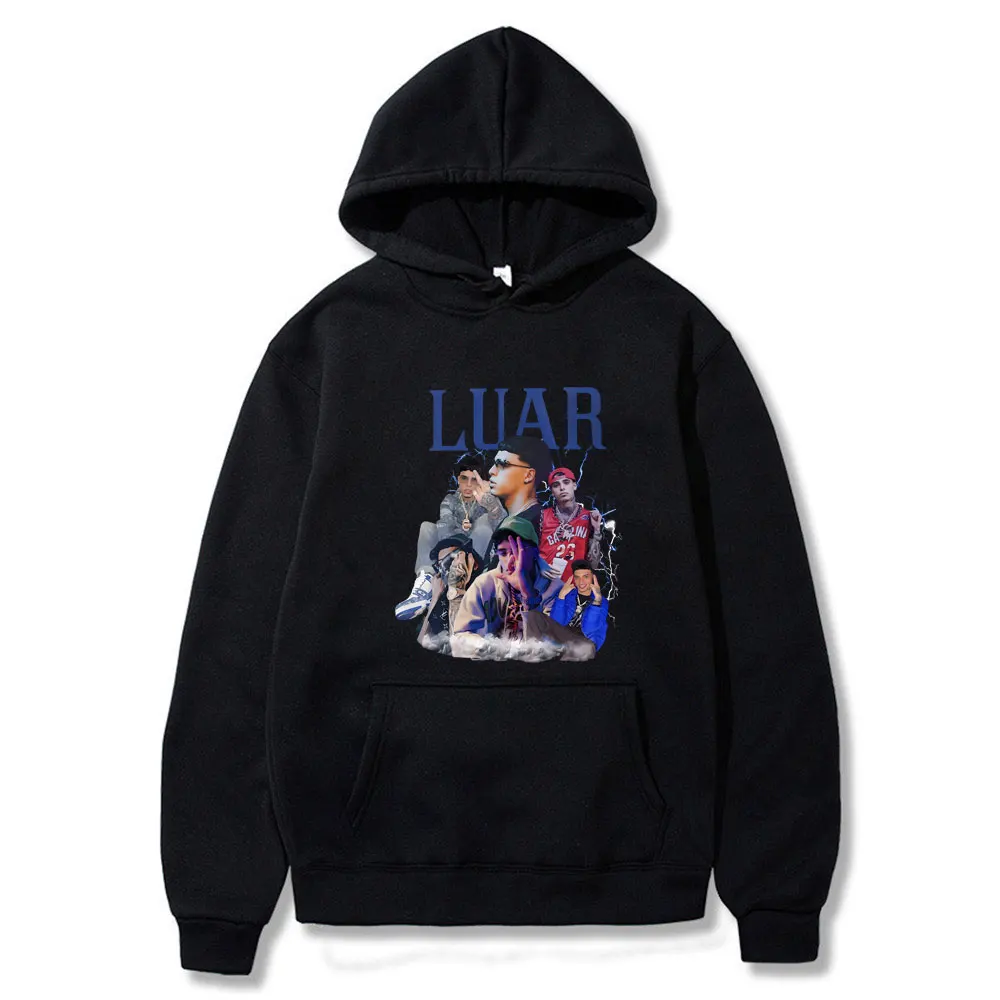 

Singer Luar La L Graphic Hoodie Men Women Clothing Fashion Oversized Pullover Male Anuel AA Vintage Hip Hop Streetwear Hoodies