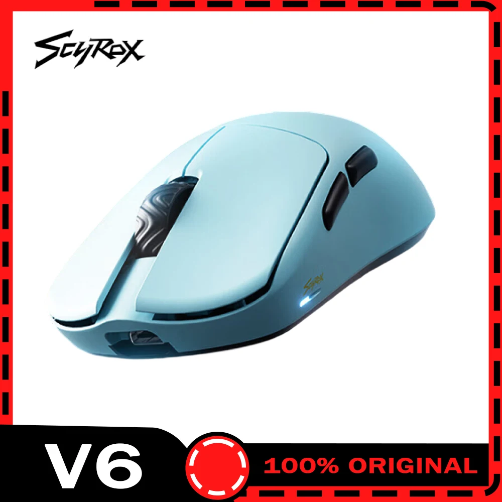 Scyrox V6 Wireless Mouse 3 Mode Bluetooth Ergonomics Lightweight Gaming Paw3950 Custom Made Gamer Mouse Pc Accessories Gifts Man