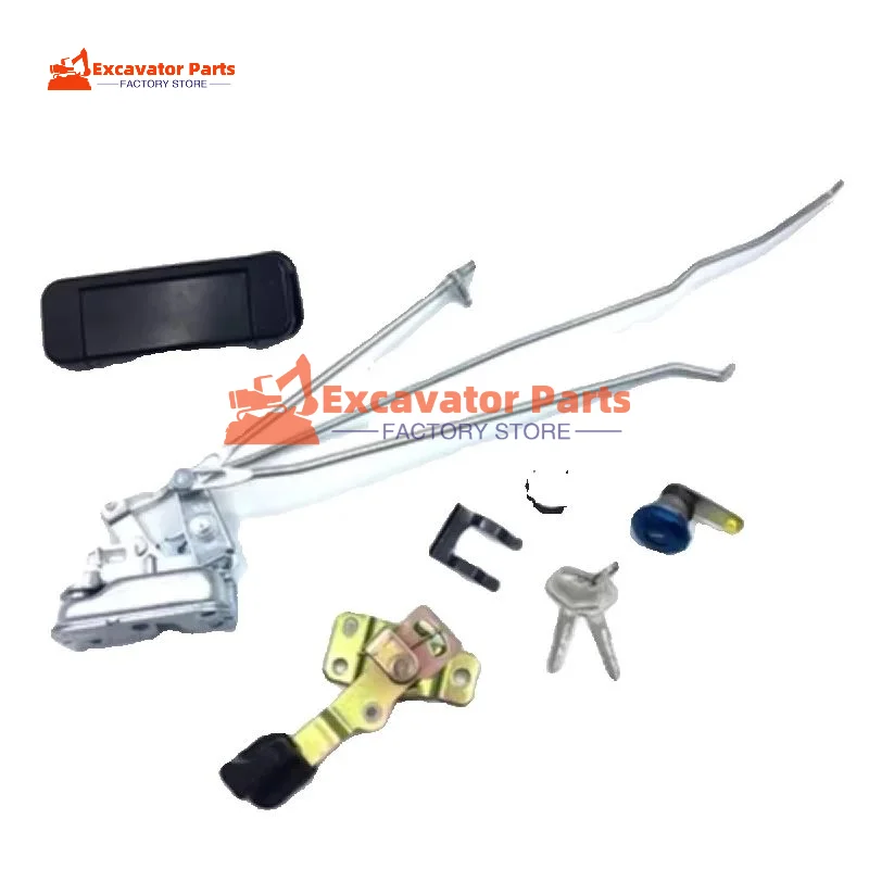 For PC130 pc200 220 300 360-7 Door Lock Assembly Of Cab Outside Handle Lock Block Excavator Accessories