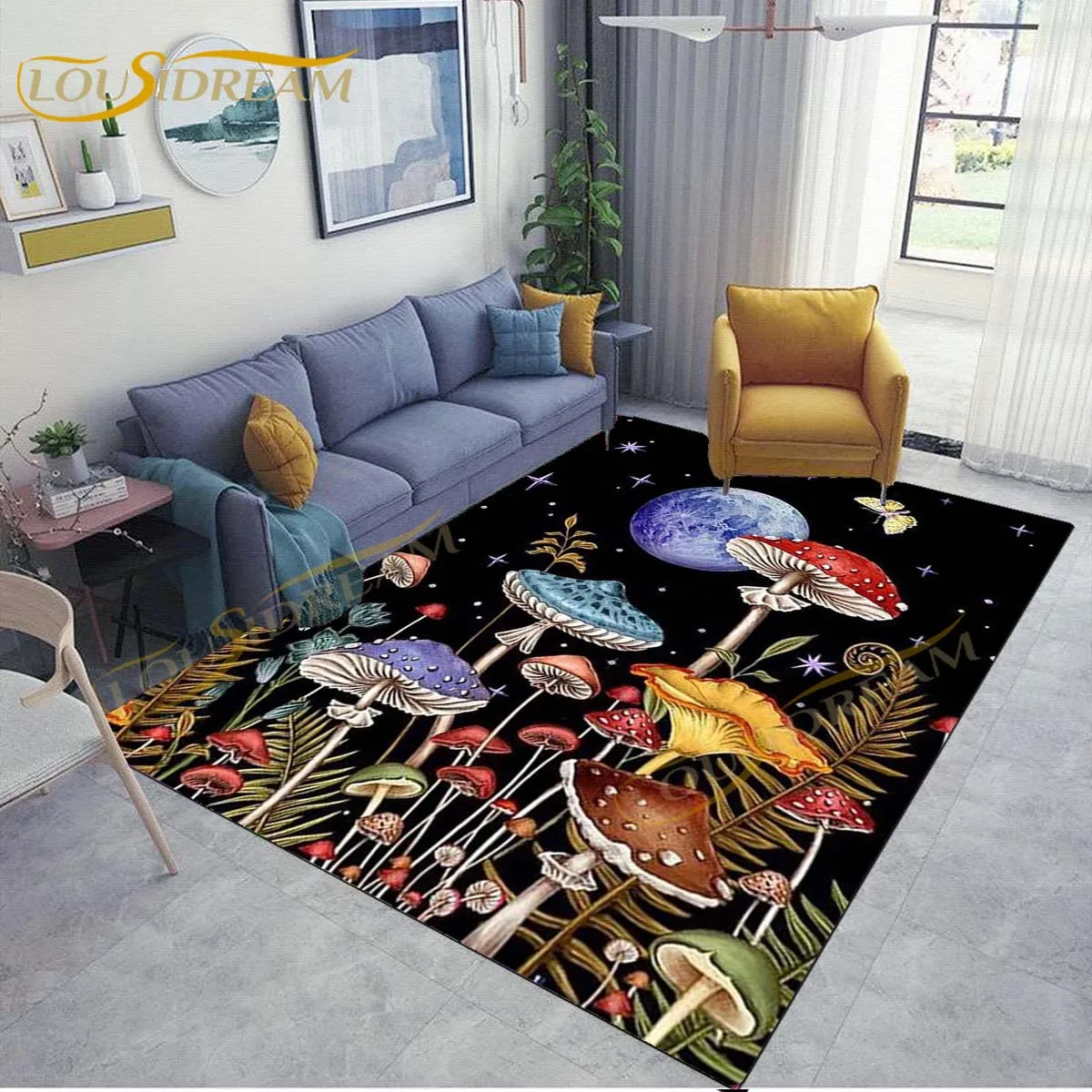 VIKAMA نبات العالم السجاد مشرق اللون الكلمة حصيرة منطقة كبيرة البساط سجادة غرفة المعيشة الملونة ممسحة ترحيب حصيرة البساط لغرفة النوم