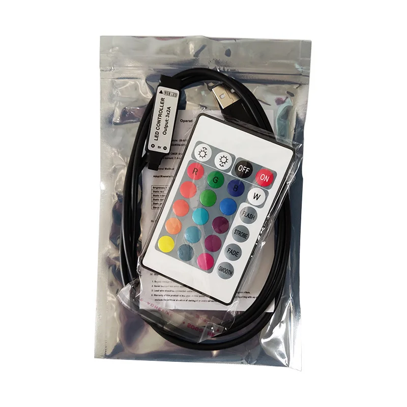 1/5PCS 24Key Remote Control  DC 5V-24V LED Strip Light RGB Controller LED Controller For SMD 2835 5050 Strip Lamp rgb Controler