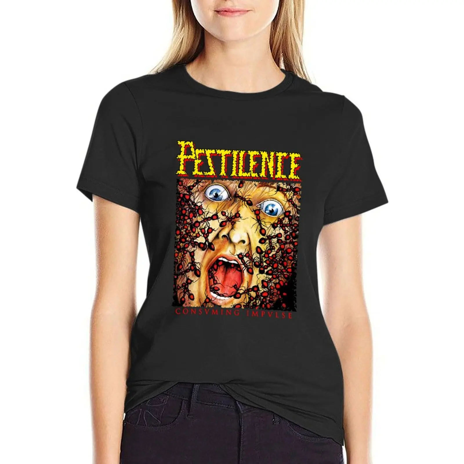 Consuming Impulse Classic Pestilence Metal T-Shirt sweat animal print quick-drying white t-shirt dress for Women sexy