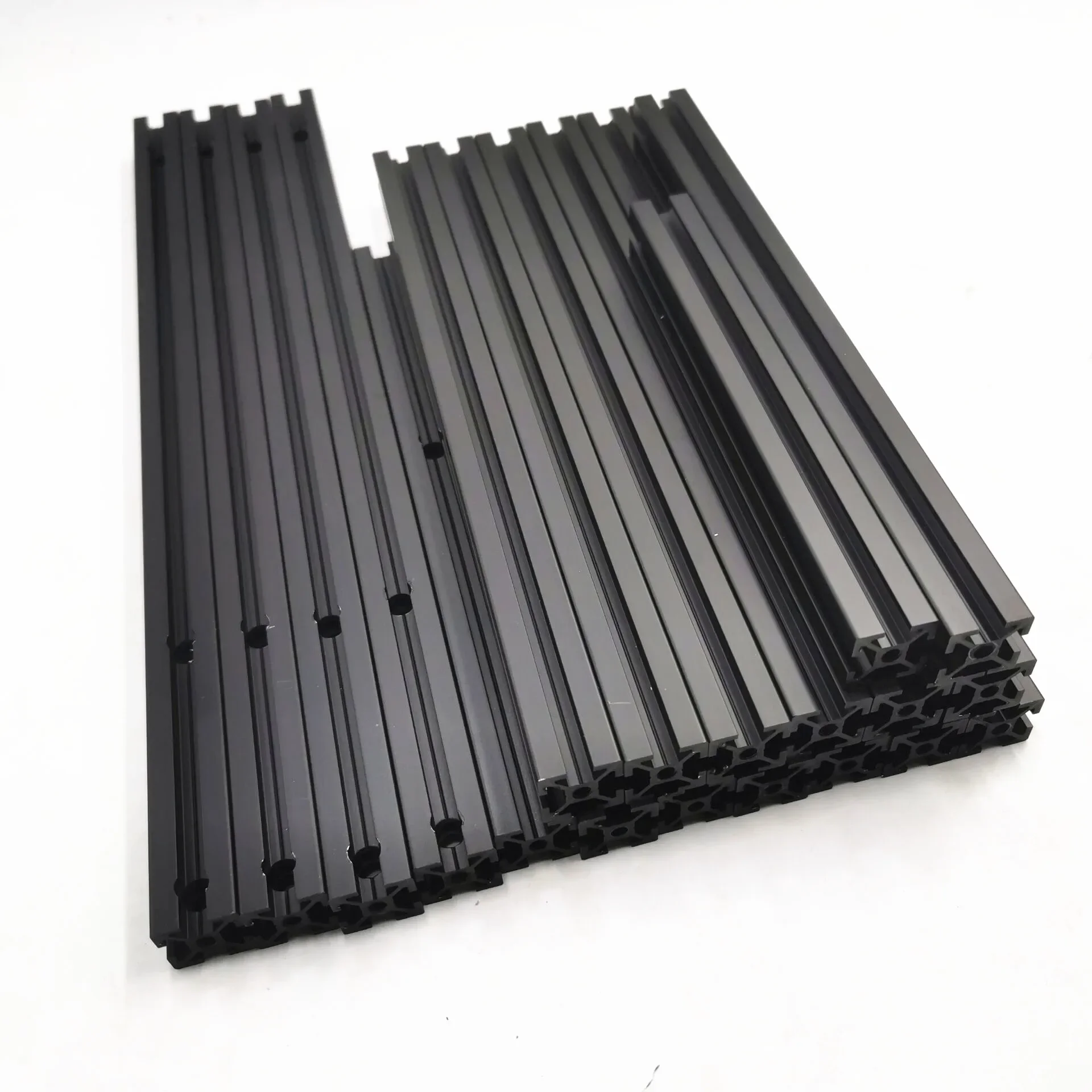 

1Set PreTapped Annex K3 Printer Black Anodized Extrusion Frame Misumi Size Extrusion For DIY Gasherbrum (K3) Printer