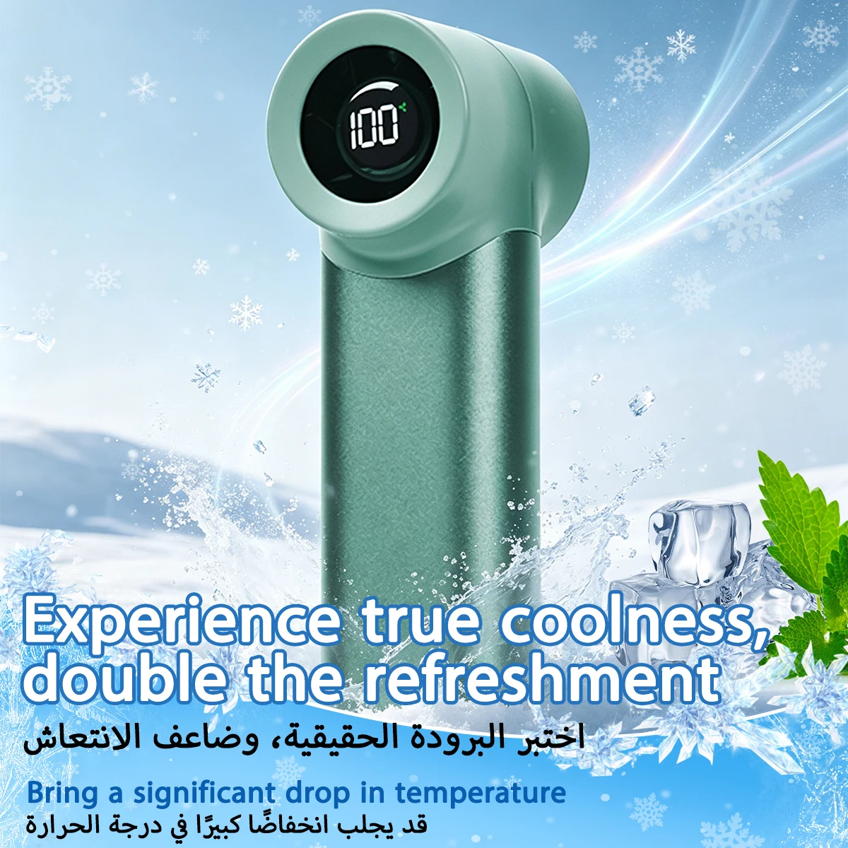 

Handheld Fan Upgraded Portable Fan,USB Rechargeable portable fan,With LED display screen, 3-speed wind,Suitable for home office