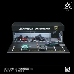 TimeMicro+MoreArt 1:64 MINI MAZDA BENS Lamborghini modified shop light version assembly scene