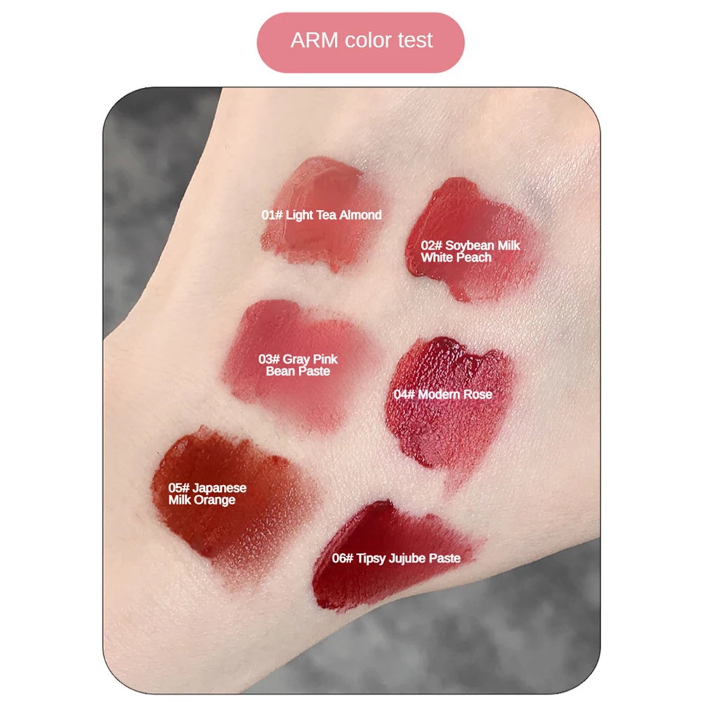 1/3/5PCS Lipgloss Kleur Ontwikkeling non-stick Cup Fluwelen Lip Make-Up Langdurige Lippenbalsem Betaalbare Lipgloss Zachte Mist