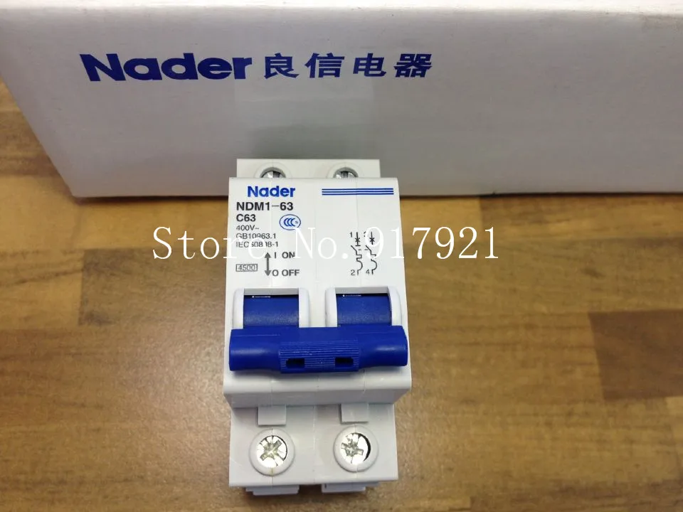 [ZOB] Nader letter NDM1-63 C63 genuine new miniature circuit breaker 2P63A  --10PCS/LOT