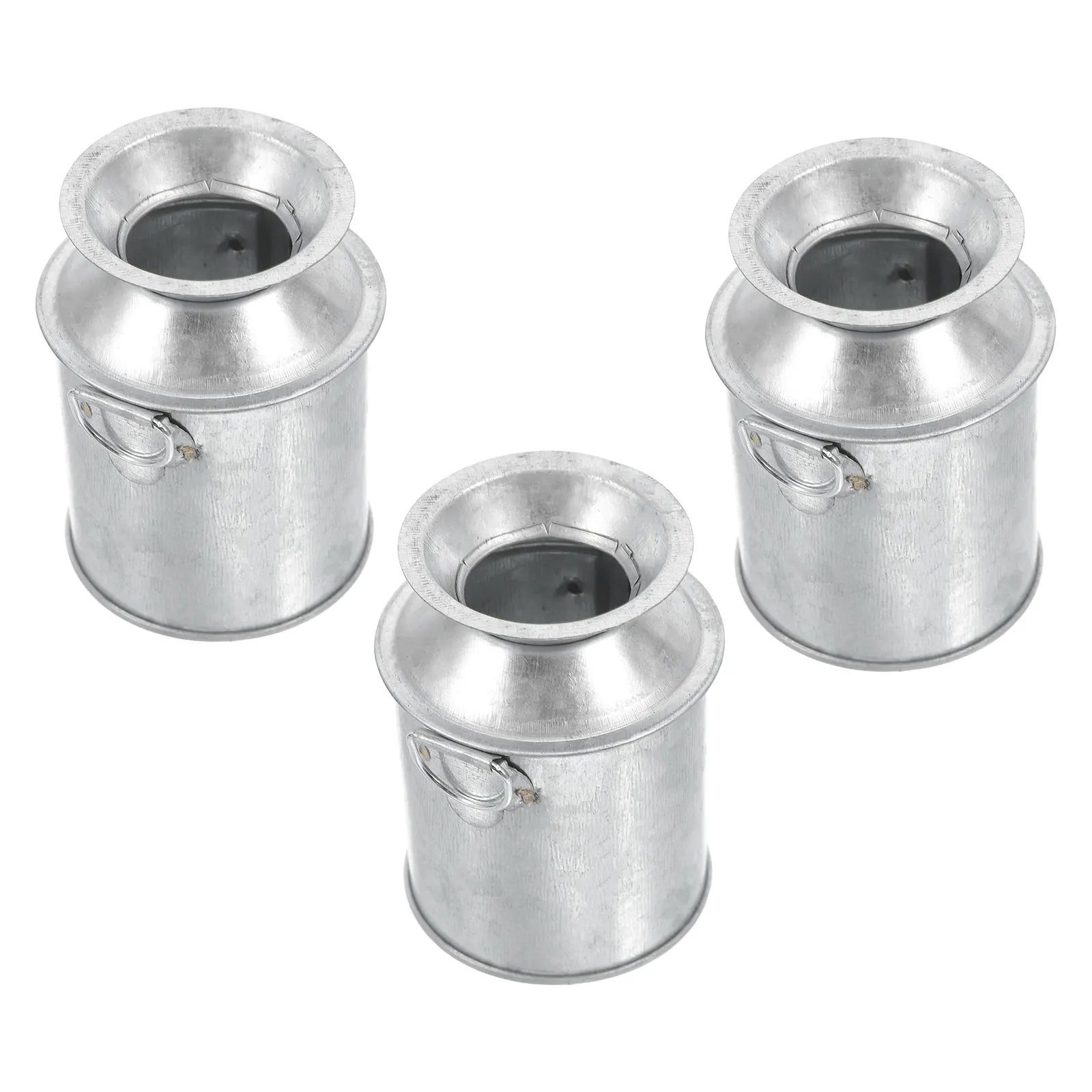 

3pcs Mini Vase Small Iron Vases For Tiny Decor Miniature Gardening Bucket Desktop Ornament Mini Metal Buckets
