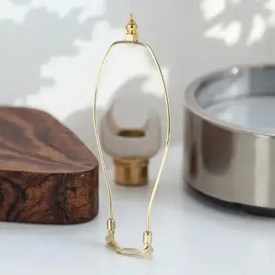 

Lampshade Horn Holder Metal Alloy Anti-Rust Corrosion Resistant Sturdy Lampshade Frame Home Living Room Floor Lamp Accessory DIY