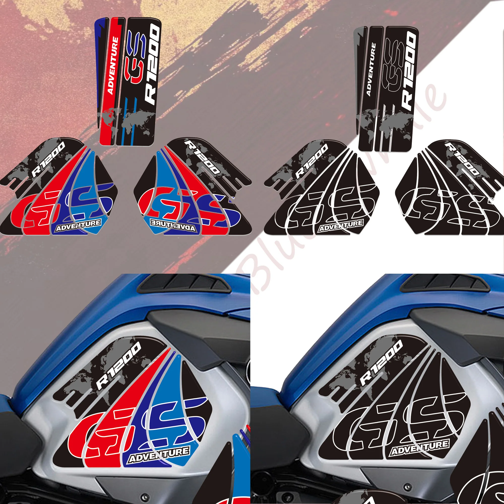 

New Motorcycle Front Fender Moto Side Body Head Tail Box Stickers Decal Accessories For BMW R1200 GS Adventure 2014-2019 Sticker