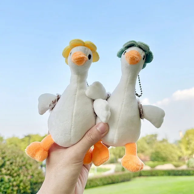 Internet Celebrity Cute Back Flower Duck Plush Toy Pendant