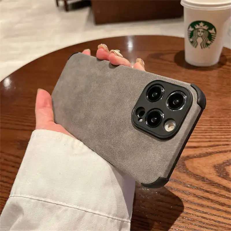 Para Funda iphone 16 15 14 12 11 13 Pro 15Pro 16Pro Max Plus mini X XS Max XR SE2 7 8 Funda de teléfono Apple Funda de cuero para hombres y mujeres