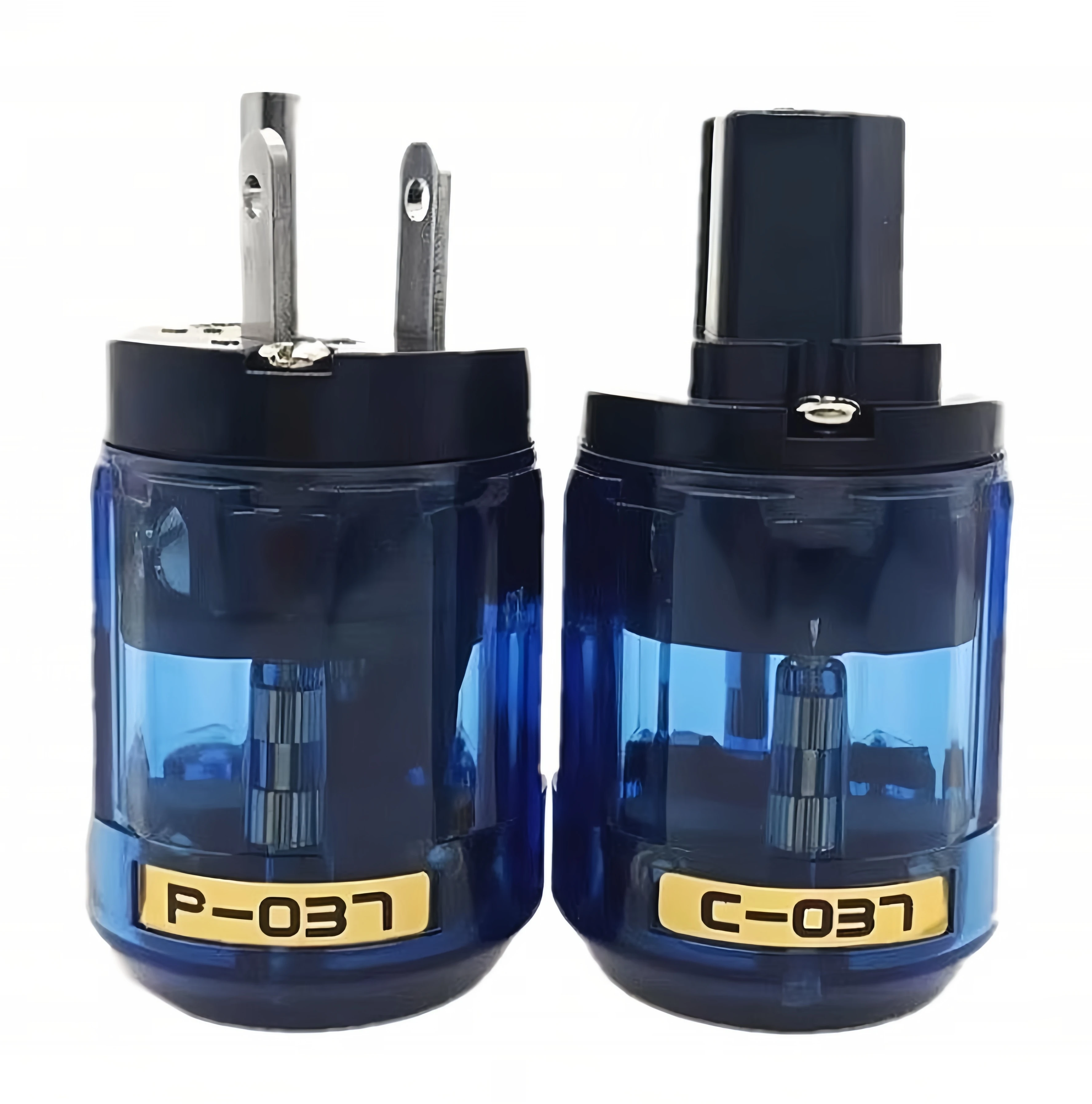 Oyaide C-037 P-037 US Power Plug Rhodium Plated  IEC Audio Connector Female-Male MATIHUR audio Transparent hifi
