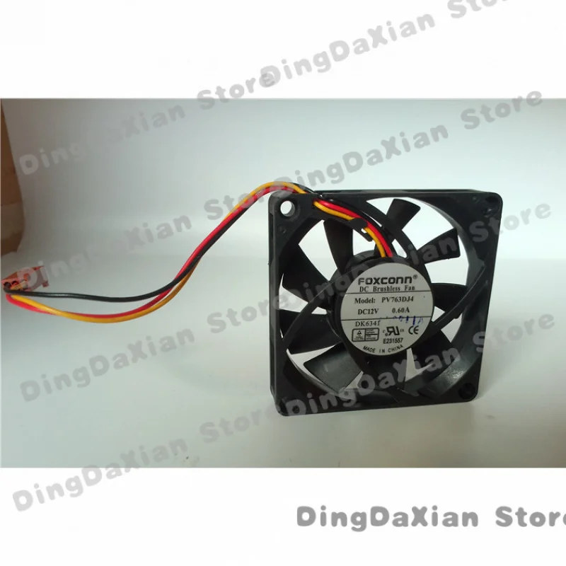 D FOXCONN PV763DJ4 12V 0.6A 70x70x15mm 3Pin Case Cooling Fan for Cisco