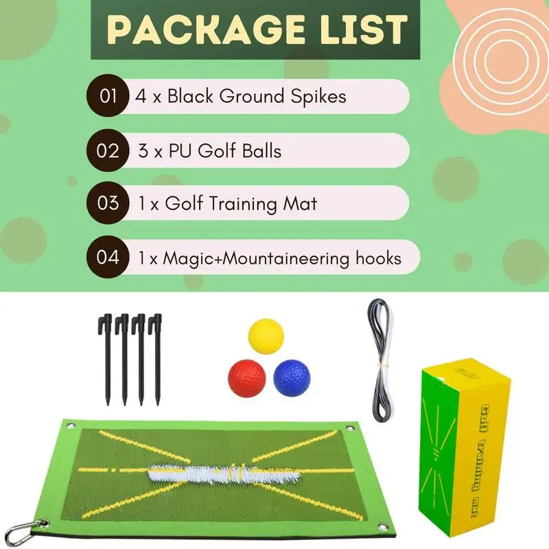 Golf Training Mat For Swing Detection Batting Trajectory Direction Detection Analysis Pad Swing Path Practice Marking Pad