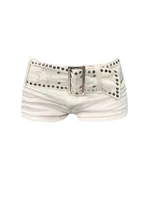 Women's White Denim Shorts Y2k Jeans Short Pants Harajuku Aesthetic Vintage Low Waist Cowboy Shorts 2000s Trashy Clothes Summer - Image 6