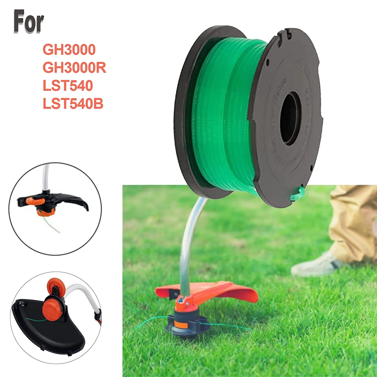 ABLK SF-080 استبدال بكرة SF-080-BKP ل الأسود GH3000 LST540 GH3000R سلسلة الانتهازي الاعشاب الآكل SF080 بكرة تغذية السيارات