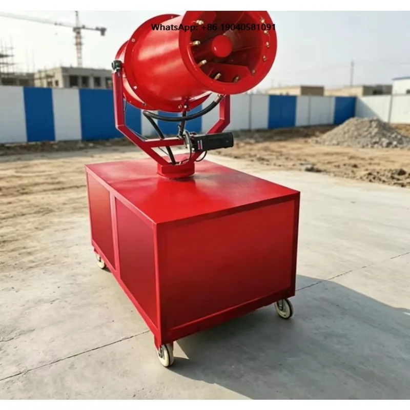 Efficient Fog Cannon Misting System with Automatic Swing Fan for Greenhouse Temperature Regulation