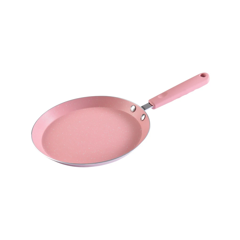

Aluminium Non-stick Frying Pan Portable Wood Handle Household Pot 26cm