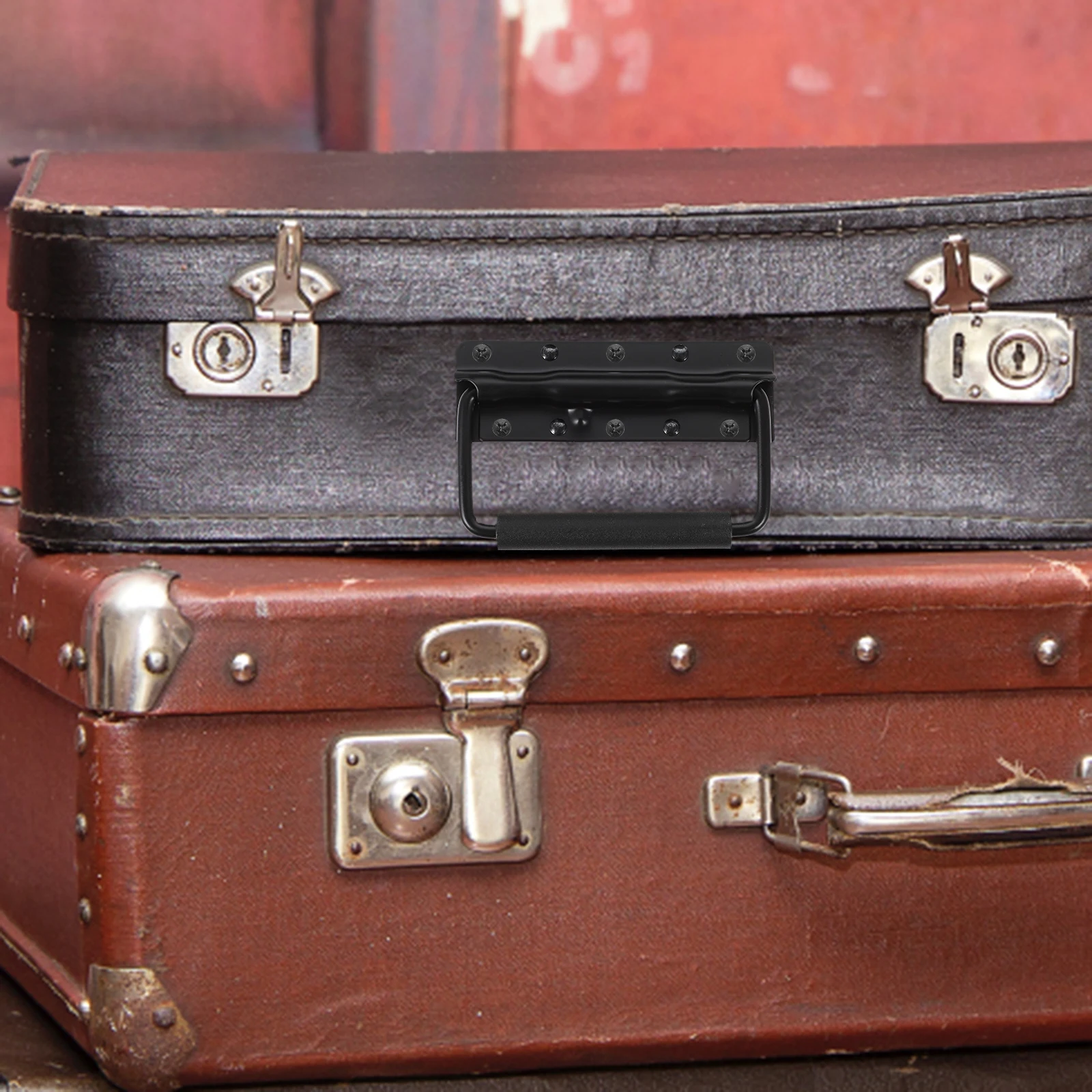 

2Pcs Stable Design Industrial Tool Box Handles Metal Spring Loaded Carry Handle Set