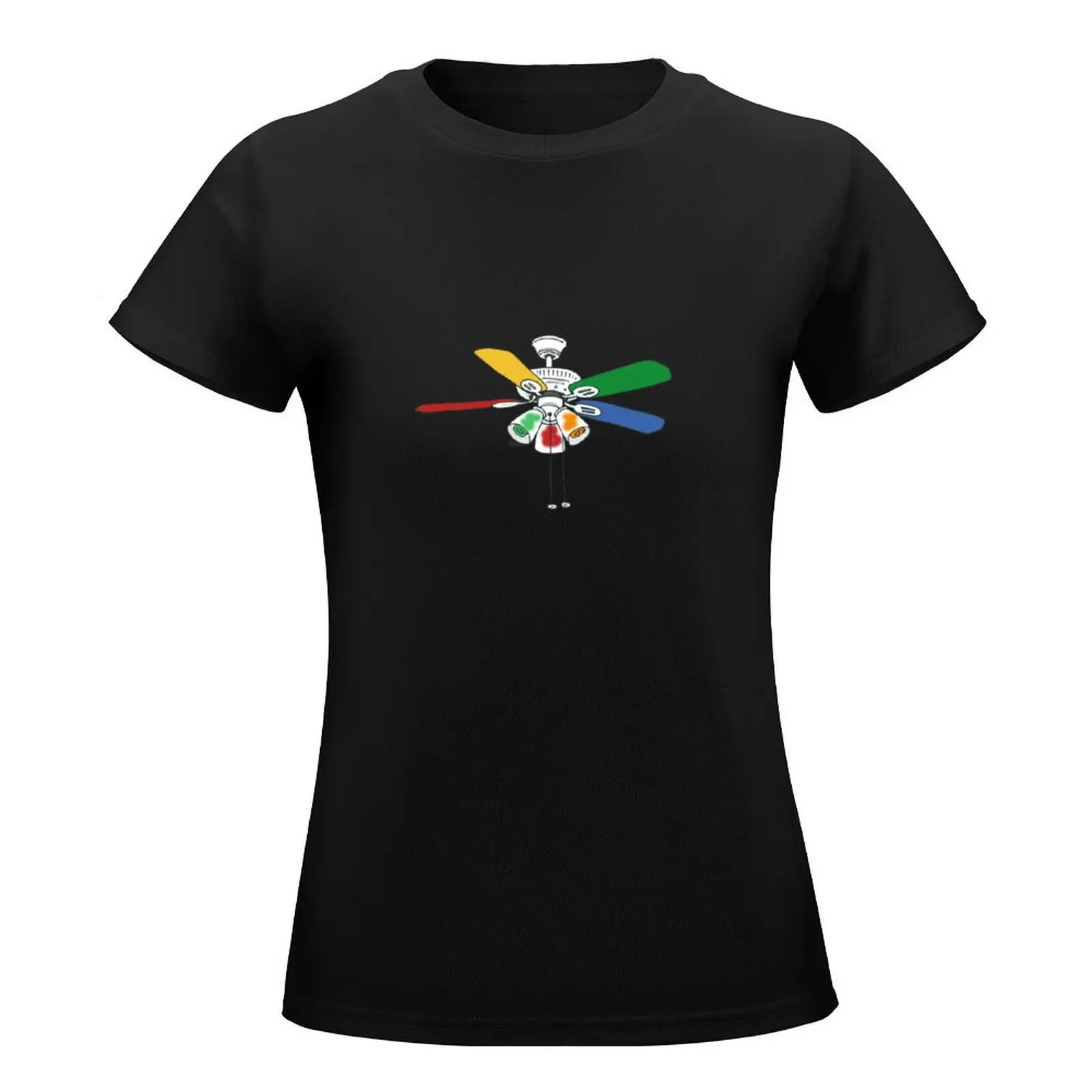 Rainbow Ceiling Fan T-Shirt vintage clothes plus size tops new edition t shirts for Women