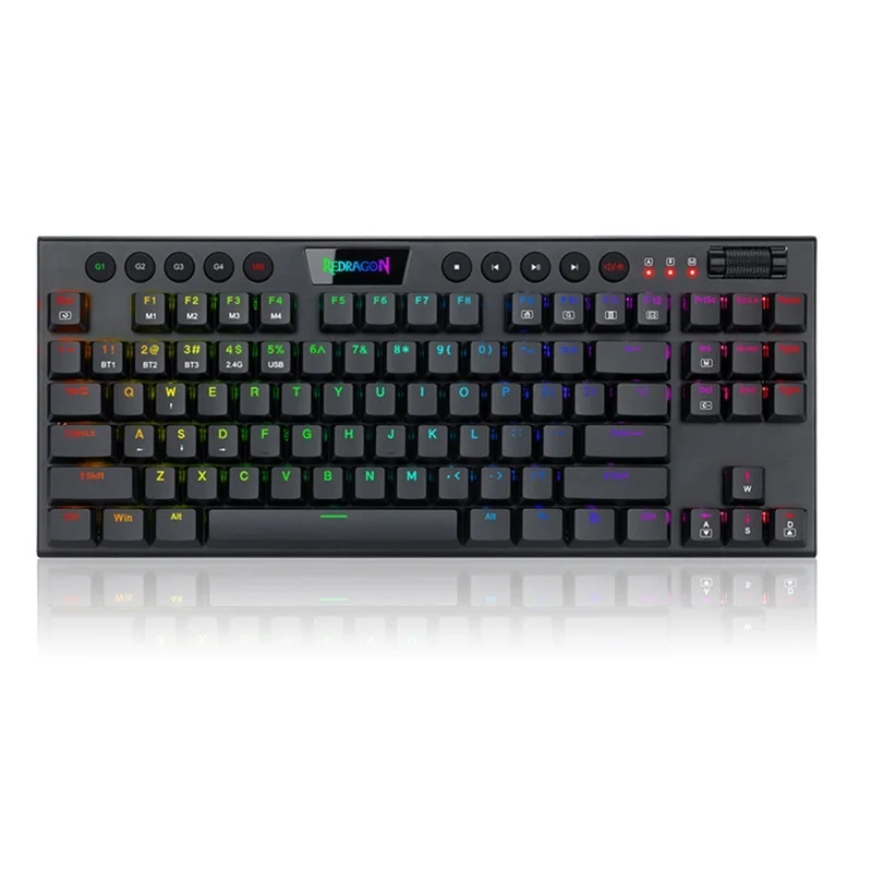 New!!! K621 Horus Wireless RGB Mechanical Keyboard 5.0 BT/2.4 Ghz/Wired Three Modes Ultra-Thin Low Profile Bluetooth Keyboard