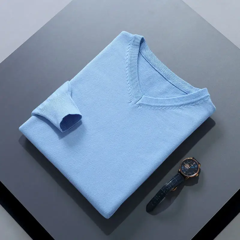 v-neck sky blue