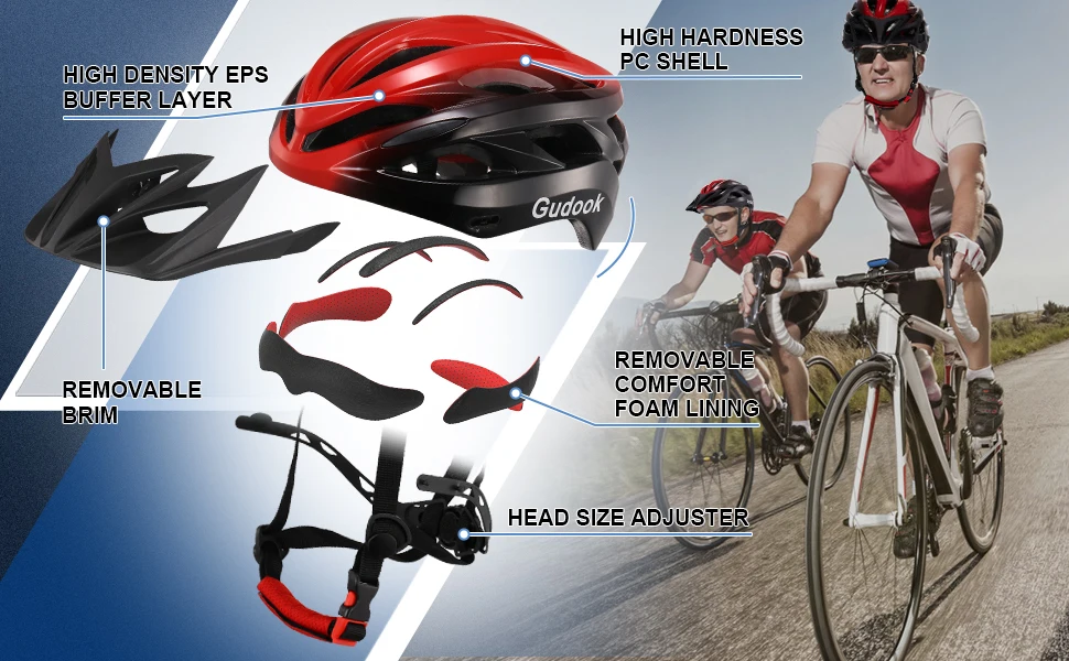 Fahrradhelm, Fahrradhelm für Erwachsene, Männer und Frauen, Mountainbike-Rennradhelme mit Zifferblatt-Passform, abnehmbarem Visier – Detail 2