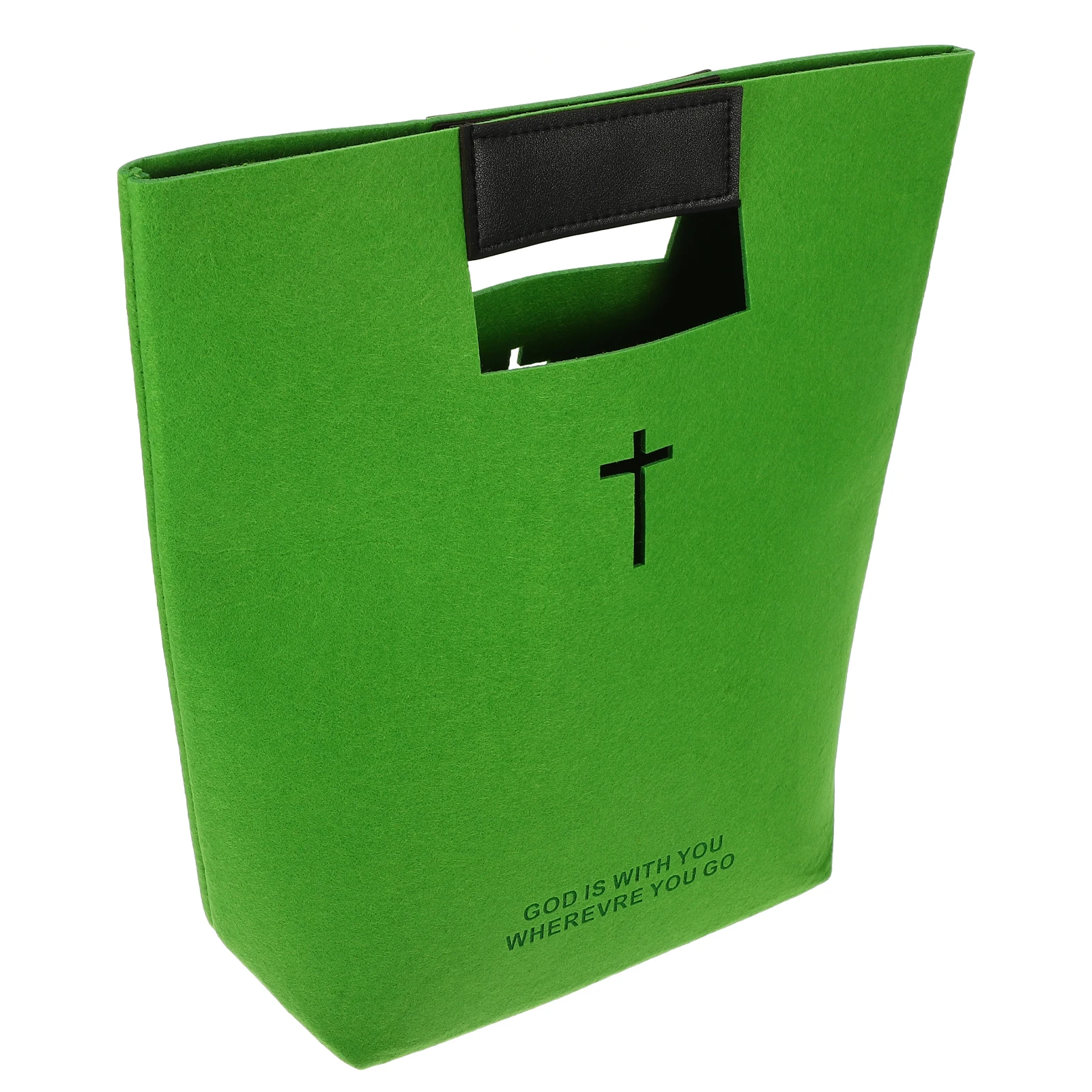 

Bible Storage Bag Felt Cover Study Case Shopping Carrying Cross Design Church Handbag Tote Bags