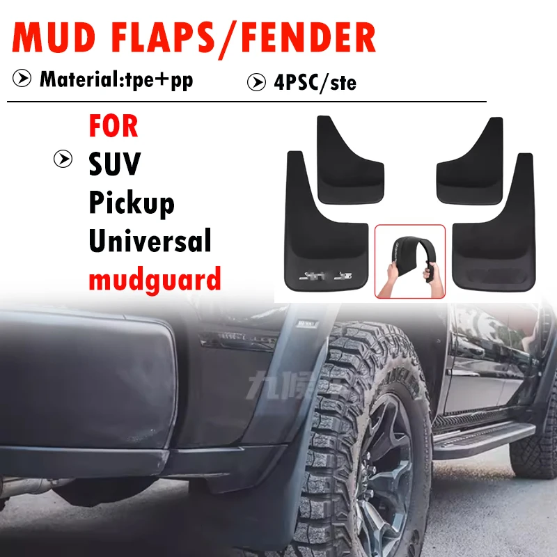 Guardabarros universales para Toyota, Ford, Dodge, Nissan, SUV, camioneta, furgoneta, protectores contra salpicaduras, accesorios para coche, 4 piezas