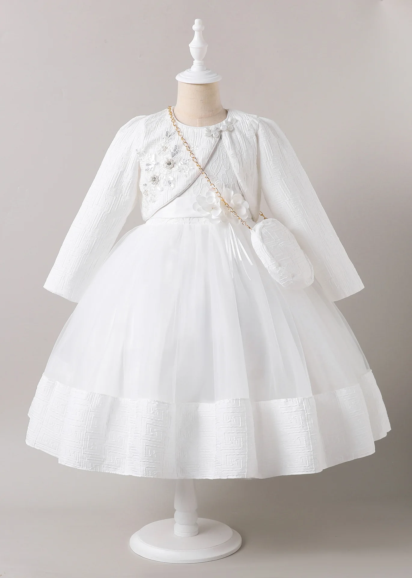 

Детское праздничное платье для девочек на свадьбу, детская одежда из 2 предметов для девочек с элегантной сумкой, детские вечерние платья, От 3 до 10 лет