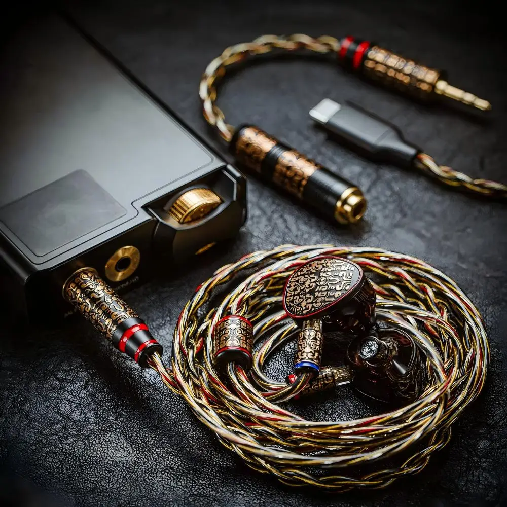 

Наушники-вкладыши BEEP WUKONG 2DD+4BA IEMs, проводные Hi-Fi наушники-мониторы с отсоединяемым кабелем 4,4 мм