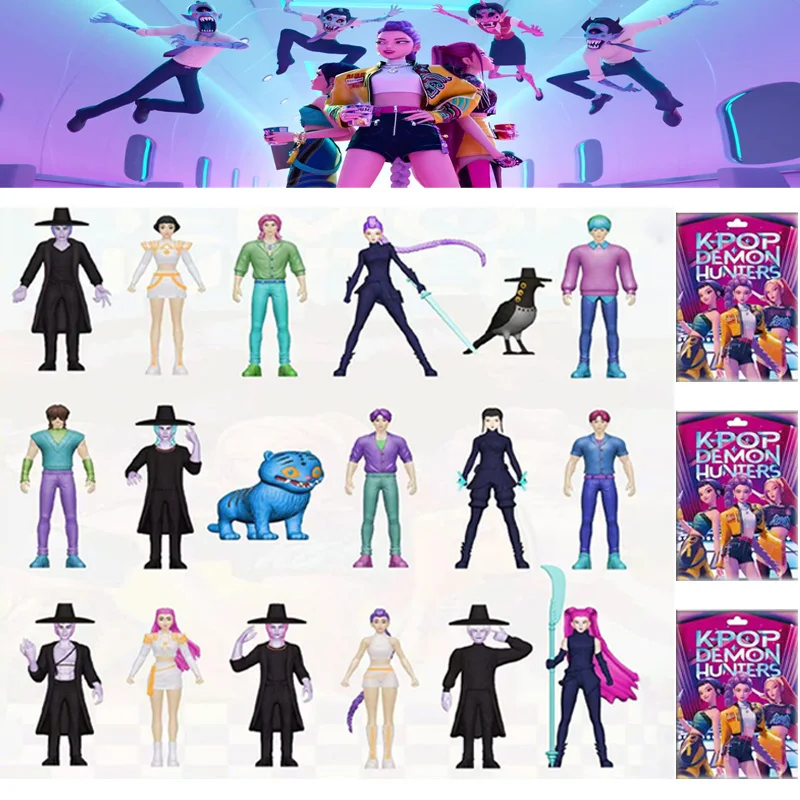 Anime Demon Hunters Blindbox Demon Hunters Rumi Mira Zoey Tiger Spielzeug Schreibtisch Dekoration Statuen Ornament Kind Weihnachtsgeschenke