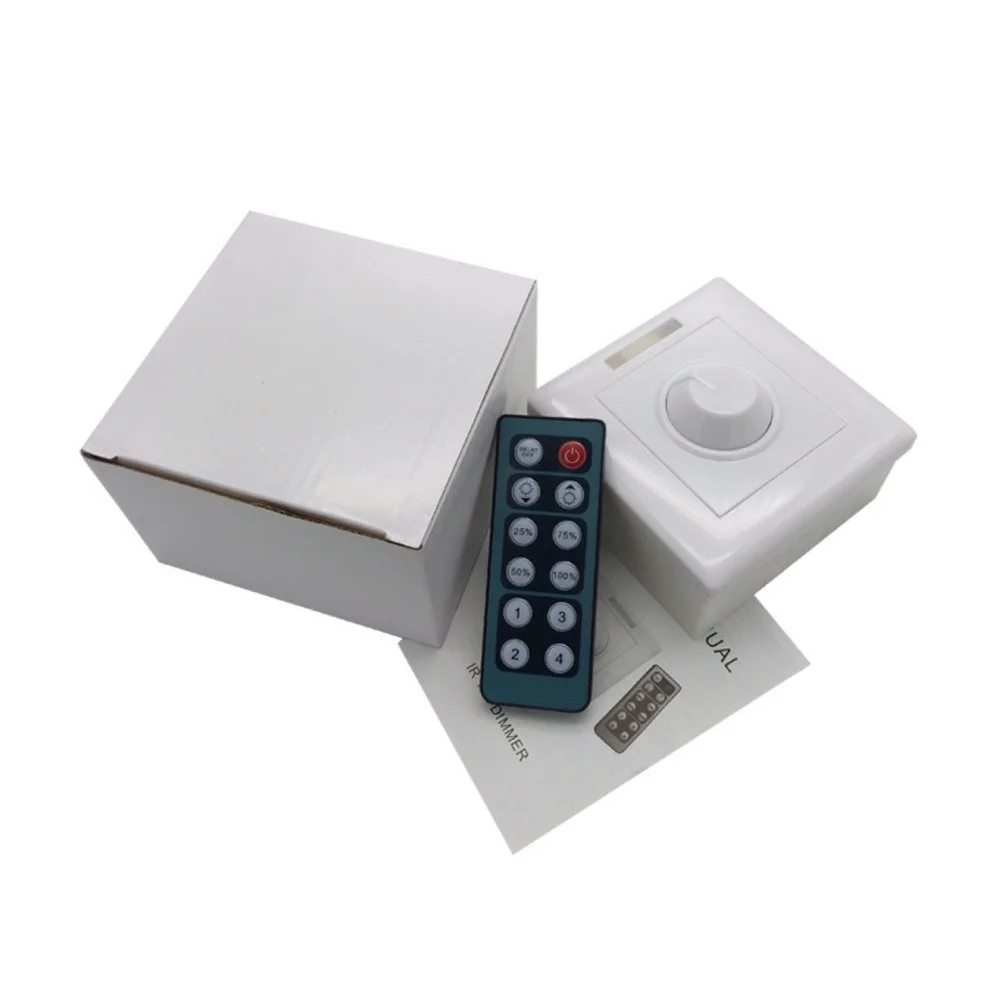12V 24V DC Dimmer Switch for LED Strips 12 Key Knob Control For PWM Dimming Module for Garage Basement Workshop Lighting