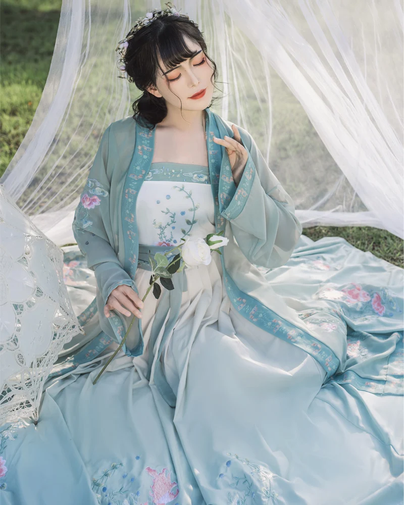 Ancient Traditional Elegant Tang Dynasty Princess Performance Clothes Chinese Dress Oriental Style Fairy Hanfu Costume Cosplay